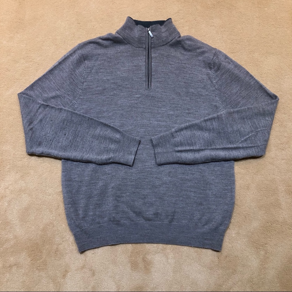 Toscano | Men’s Merino Wool Half Zip Sweater